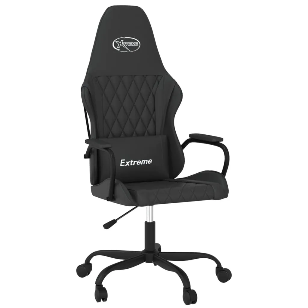 Sedia da gioco in ecopelle nera