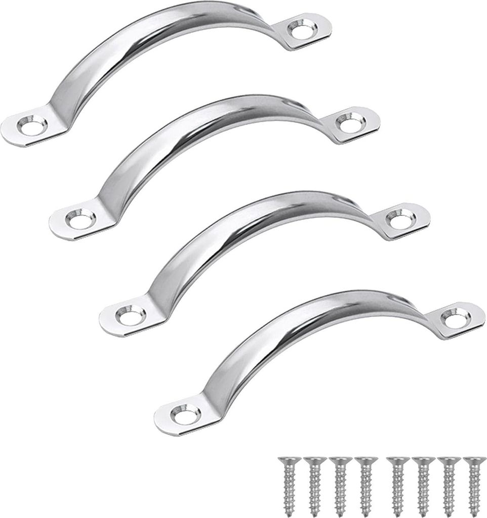 4 Stš¹ck Schrank Tš¹rgriff Edelstahl M?bel Griffen Schrankgriffe Kš¹chengriffe Schubladengriffe mit Schrauben (Bohrlochabstand: 80 mm)