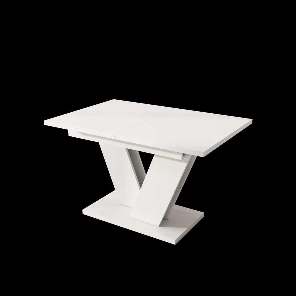Table extensible design blanc 160cm avec coins arrondis sécurisants - 9