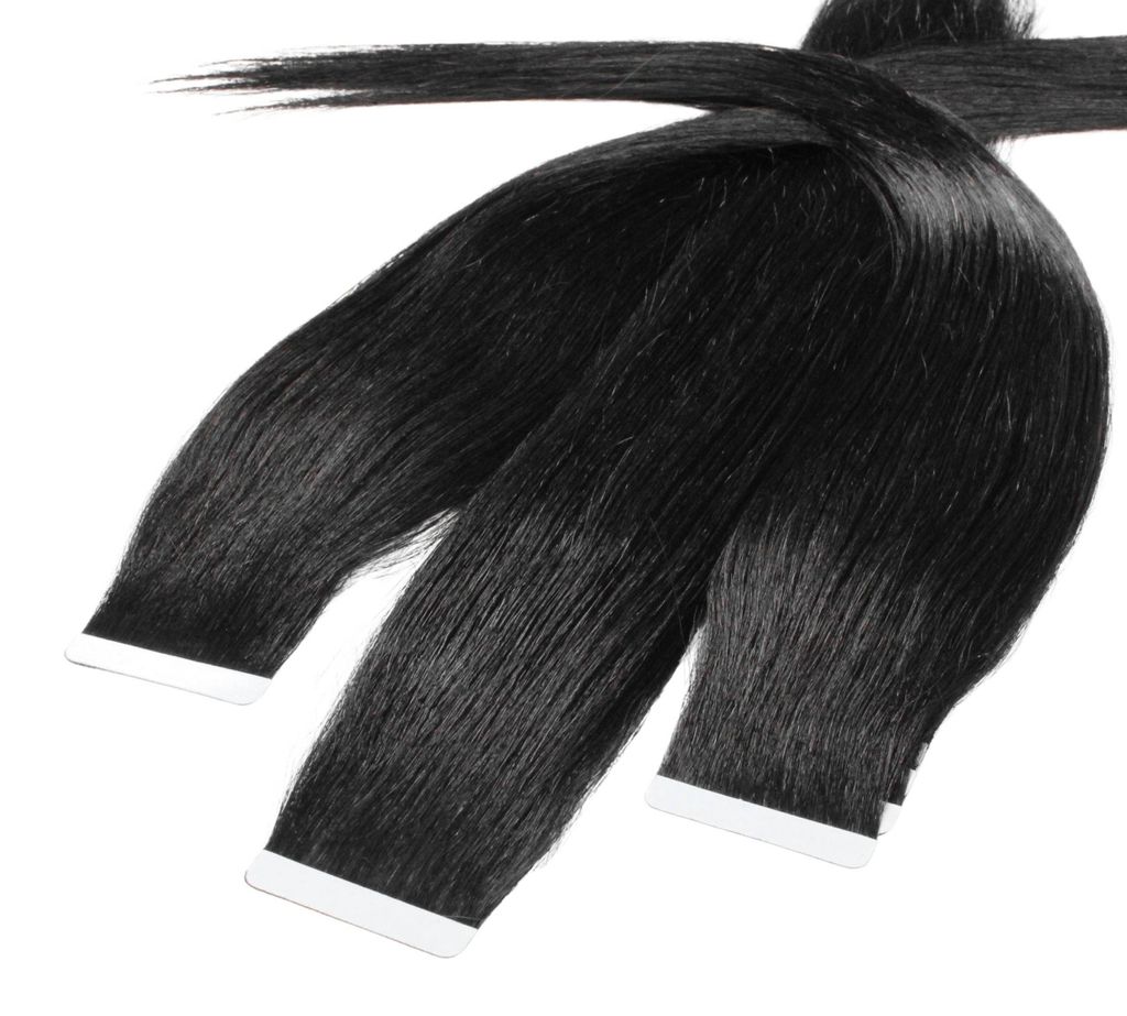 Tape Extensions prírodné vlasy #2/0 čierne Obrázok produktu 