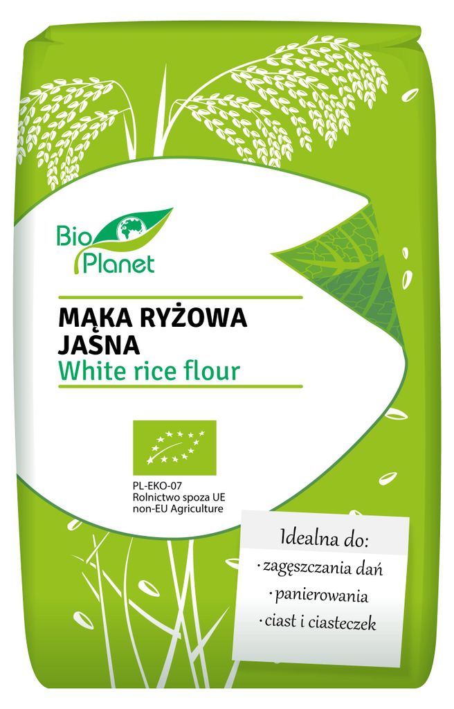 MĄKA RYŻOWA JASNA BIO 500 g - BIO PLANET