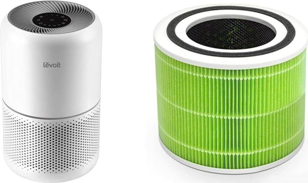 Luftreiniger H13 HEPA Luftfilter für Allergiker, Air Purifier gegen 99,97% von Schimmel Staub Gerüche & Ersatzfilter gegen Schimmel und Bakterien