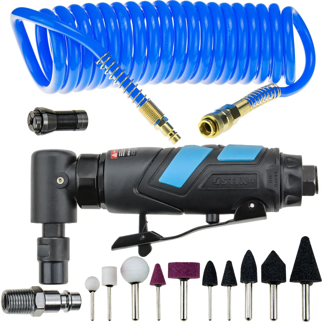 Kit ponçage d'angle STIX STT-R12 : ponceuse d'angle et tuyau spiralé 5m