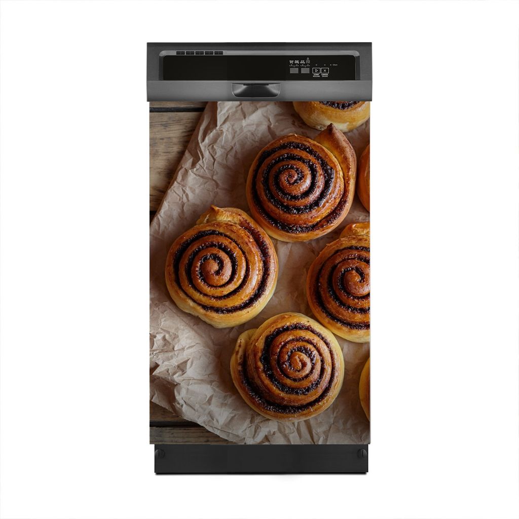 Aufkleber sticker 45x70 cm Dekorative folie Spülmaschine - gebackene Zimtbrötchen
