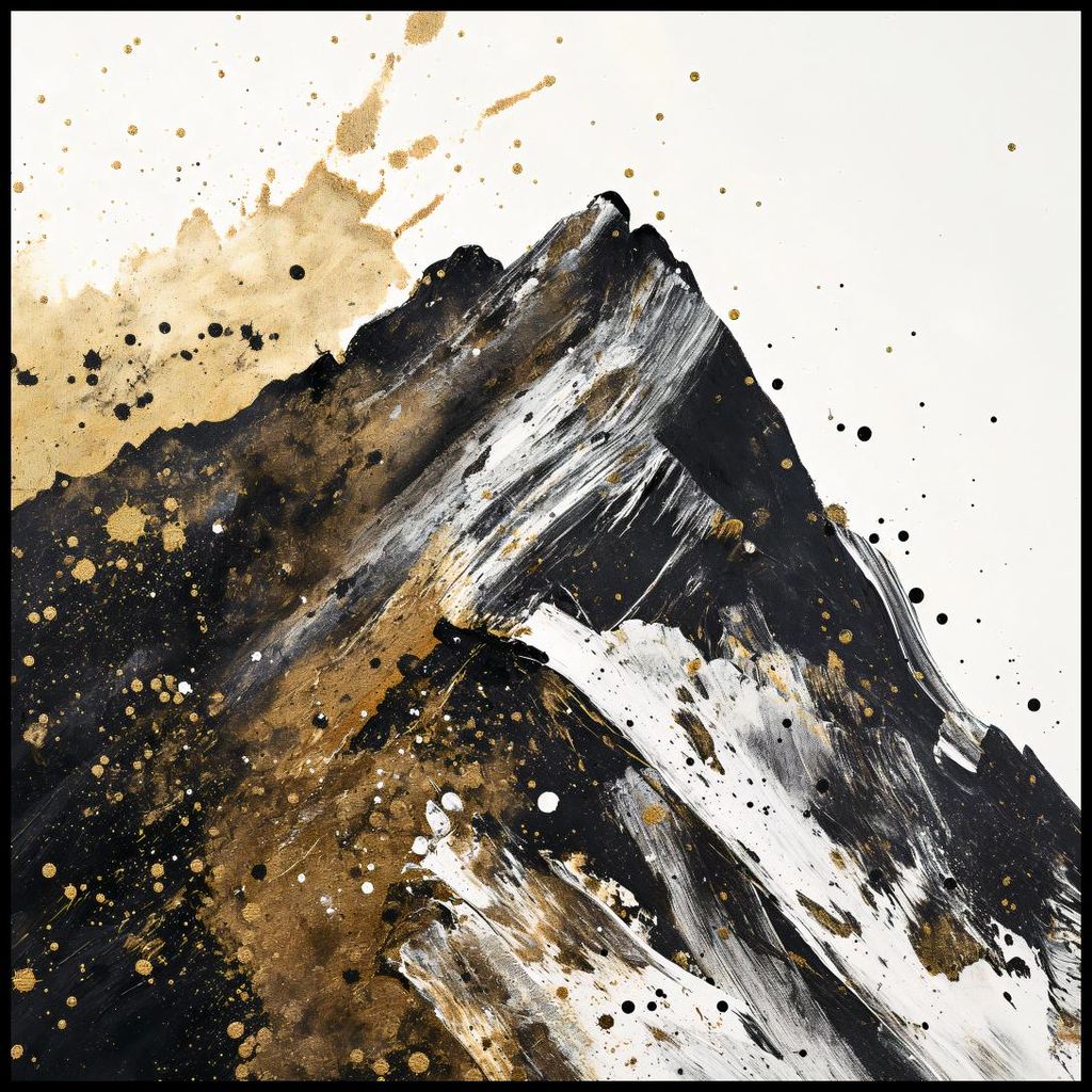 Plakat 100x100cm Goldene Spitzen