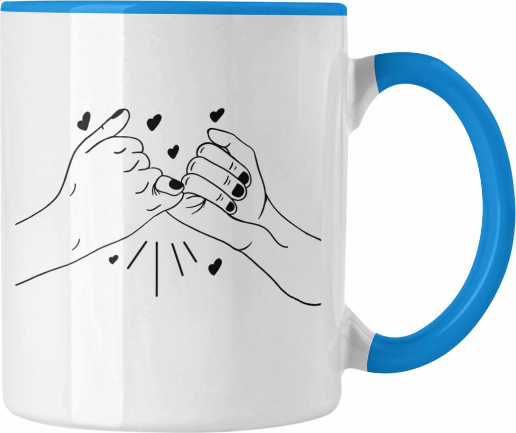 Trendation - Beste Freundin Tasse Geschenk BFF Kaffeetasse Best Friends Tassen Geschenkidee (Blau)