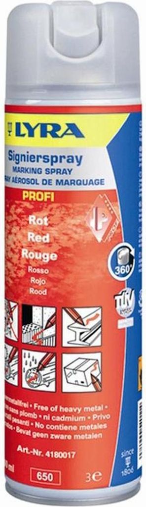 Spraydose Signierspray rot 500 ml