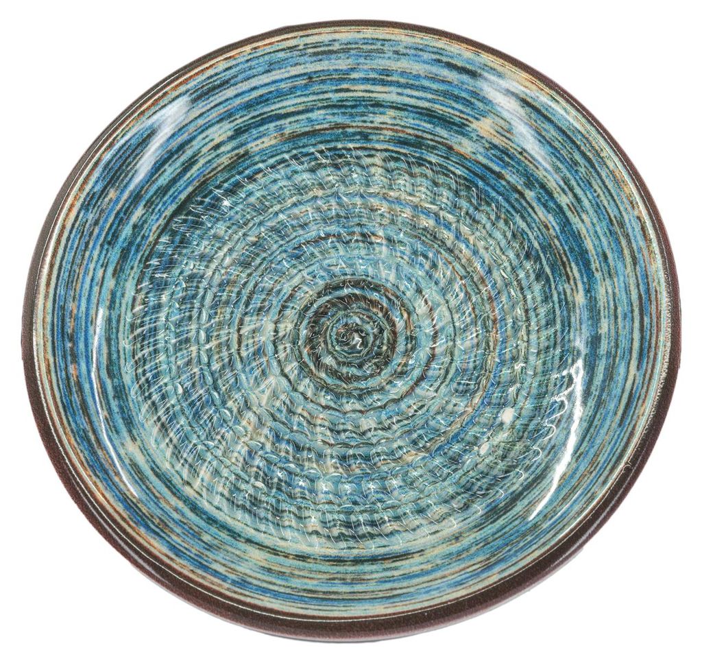 Kaladia Keramik Teller braun/blau - handbemalte Teller mit Produktbild 