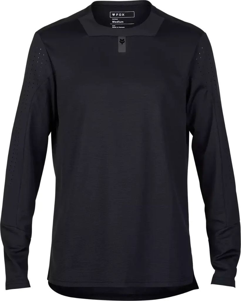 FOX Langarm Fahrradtrikot für den Sommer - DEFEND - Schwarz XL