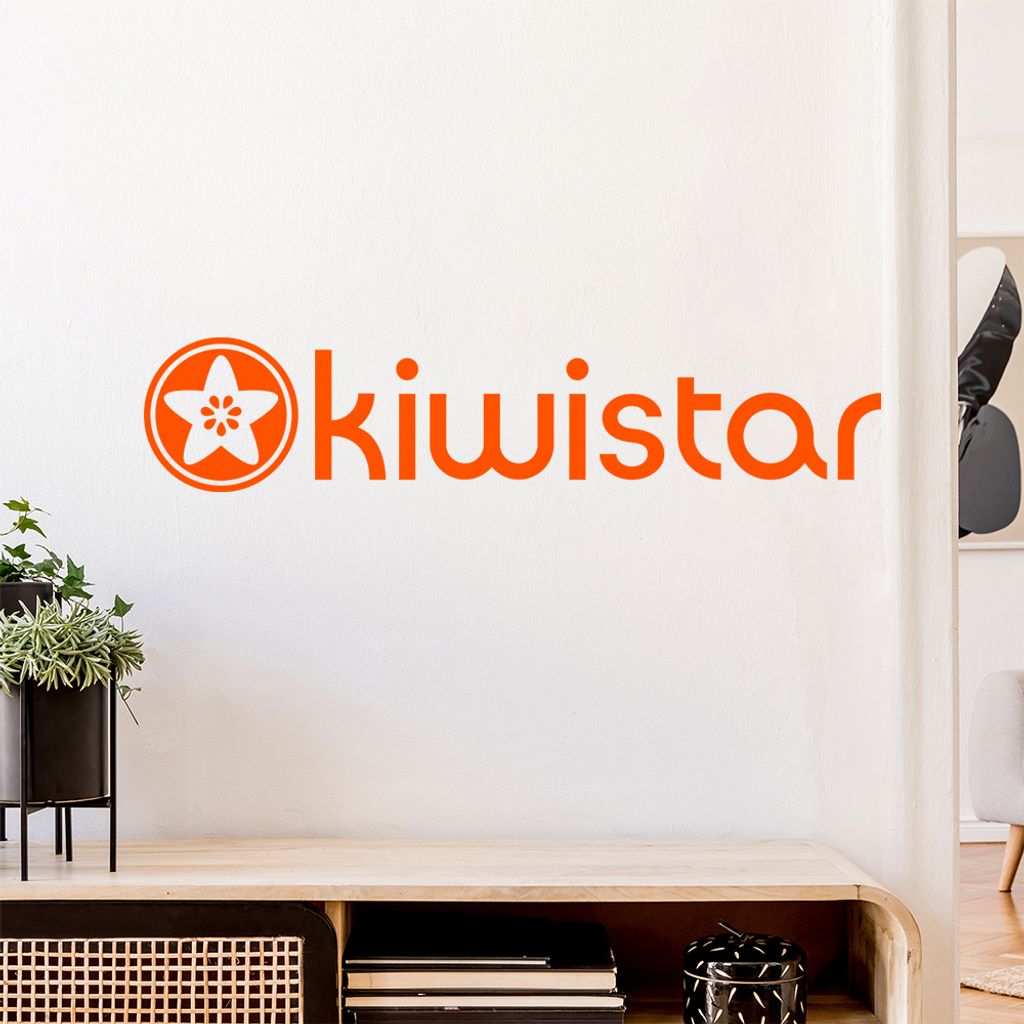 Kiwistar Logo komplett Wandtattoo Wandaufkleber Wall Sticker - Dekoration, Küche, Wohnzimmer, Schlafzimmer, Badezimmer