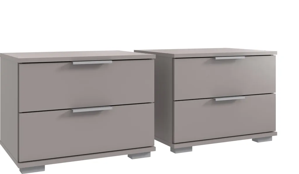 Table de nuit compacte 52cm gris sahara Easy Plus gain de place