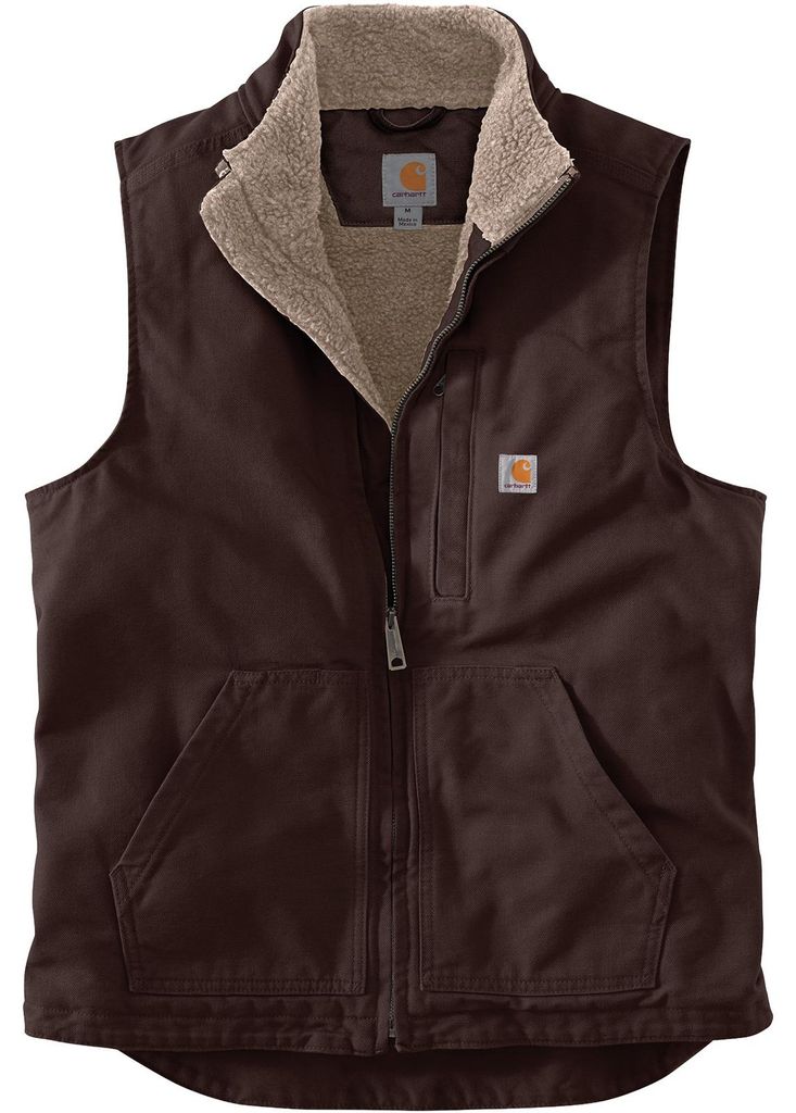 Carhartt 104277 Washed Duck Mock-Neck Vest  Dark Brown XL Produktbild 