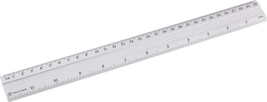 D.RECT 30 cm righello in alluminio | per scuola ufficio Immagine del prodotto 