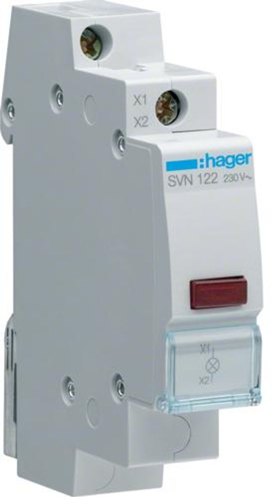Hager Spia LED rossa, 230VAC SVN122 Immagine del prodotto 