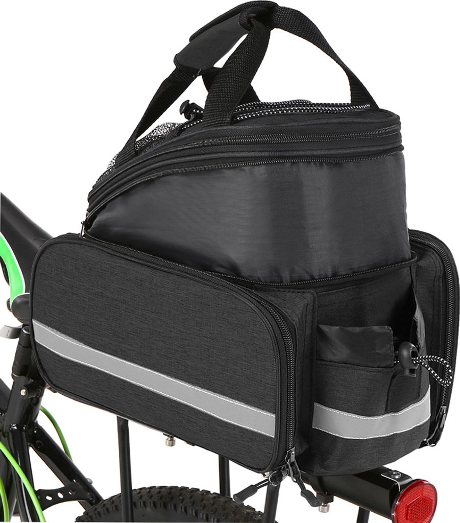 Fahrrad-Rücksitztasche Multifunktions-erweiterbare wasserdichte MTB-Fahrradtasche Fahrradträgertasche mit Regenschutz