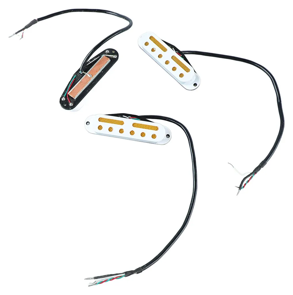 Éliminez les Parasites : Lot 3 Micros Simple Bobinage Blanc pour Guitare - 5