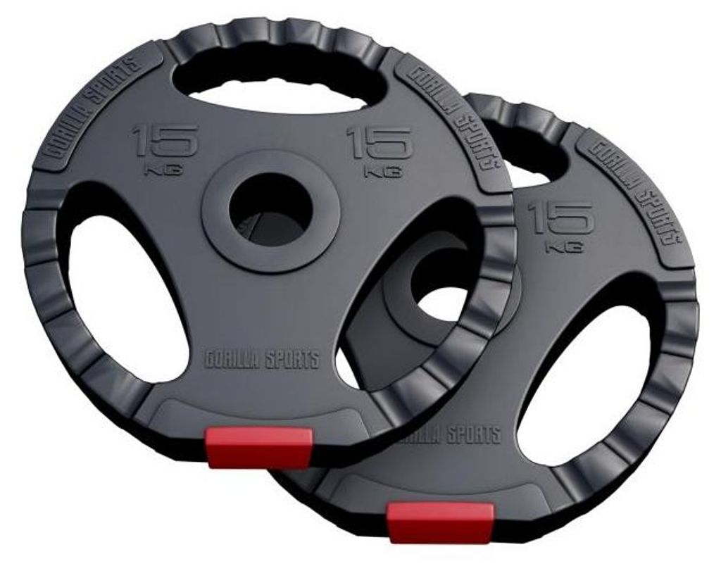 GORILLA SPORTS Sada kotúčov, plast, 2 x 15 kg, 50/51 mm Obrázok produktu 