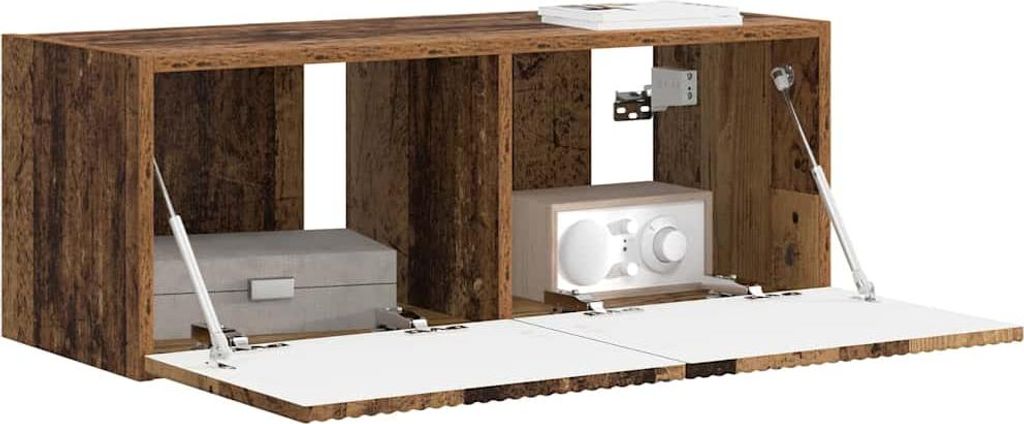 Langlebige TV-Wandschrank Altholz 60 x 31 x 29,5cm Holzwerkstoff - Möbel978126 - TV-Schränke