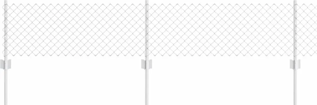 Clôture avec poteaux VidaXL argent : sécurisez votre jardin avec style