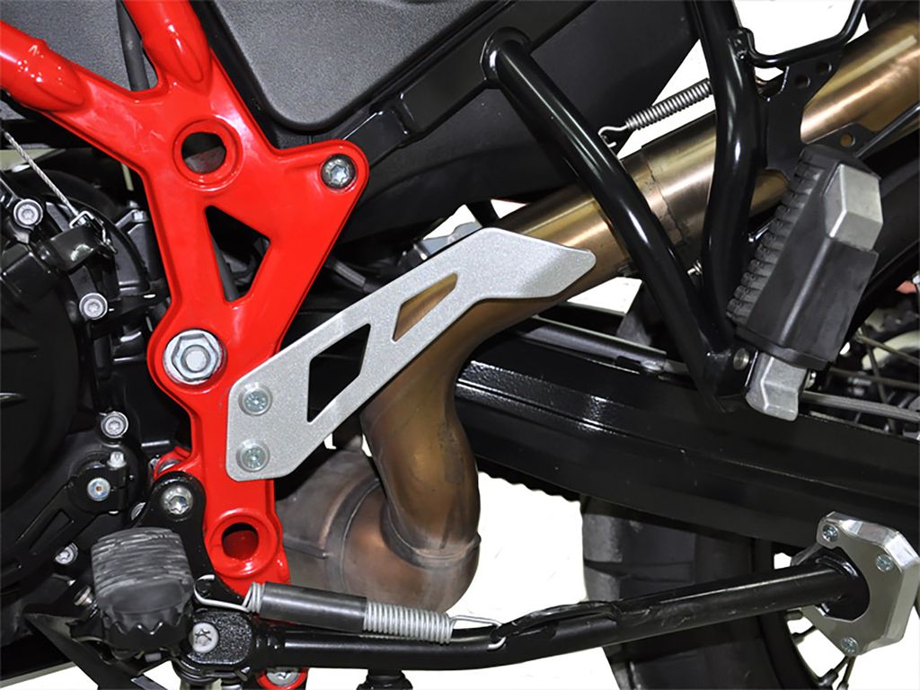 Fersenschoner Fersenschutz Abgasanlage kompatibel mit BMW F 700 GS silber