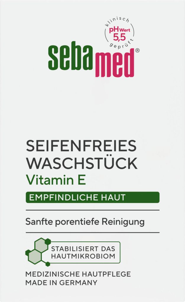 Sebamed seifenfreies Waschstück 50 g Produktbild 