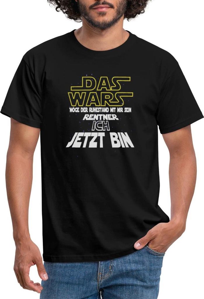 Spreadshirt Ruhestand Das Wars Rentner Ich Bin Rente Männer T-Shirt, XL, Schwarz