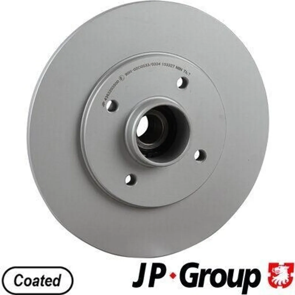 Disque de frein 238mm JP GROUP 4363203500 arrière en acier allié