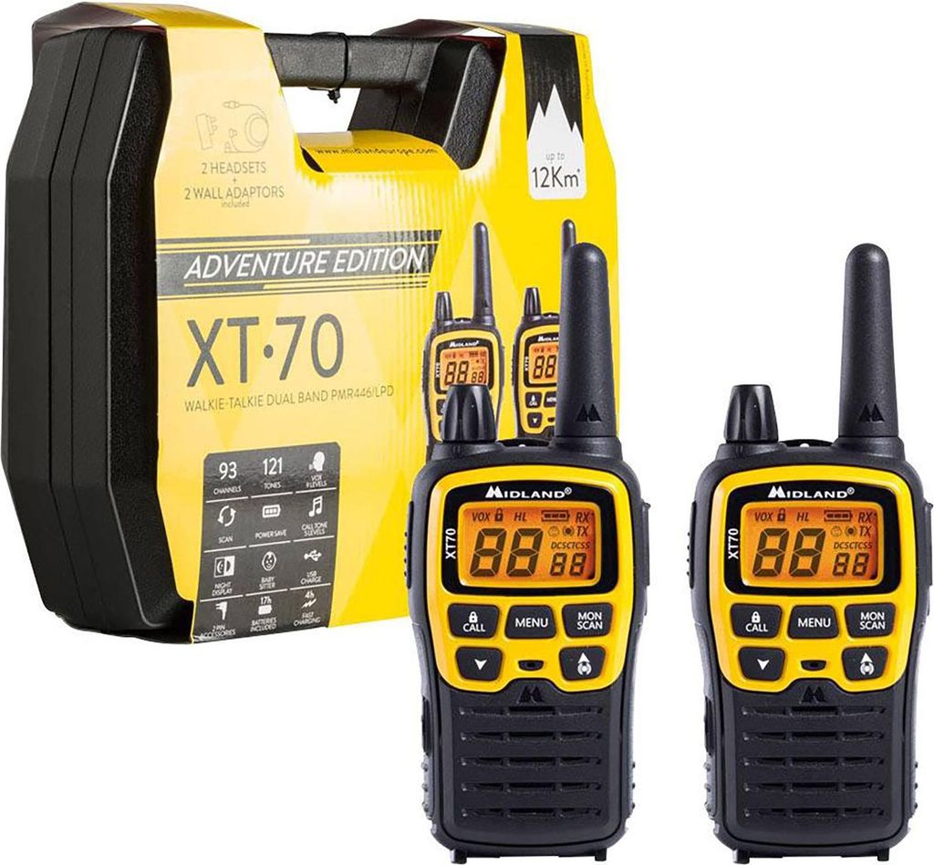 Midland XT70 Adventure, 93 kanály/kanálů, 433.075 - Obrázek produktu 