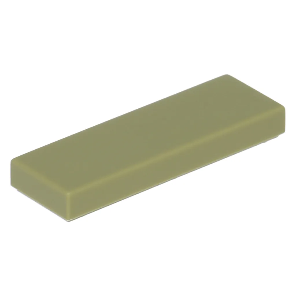 Briques Lego lisses 1x3 vert olive tuiles de finition pour MOC