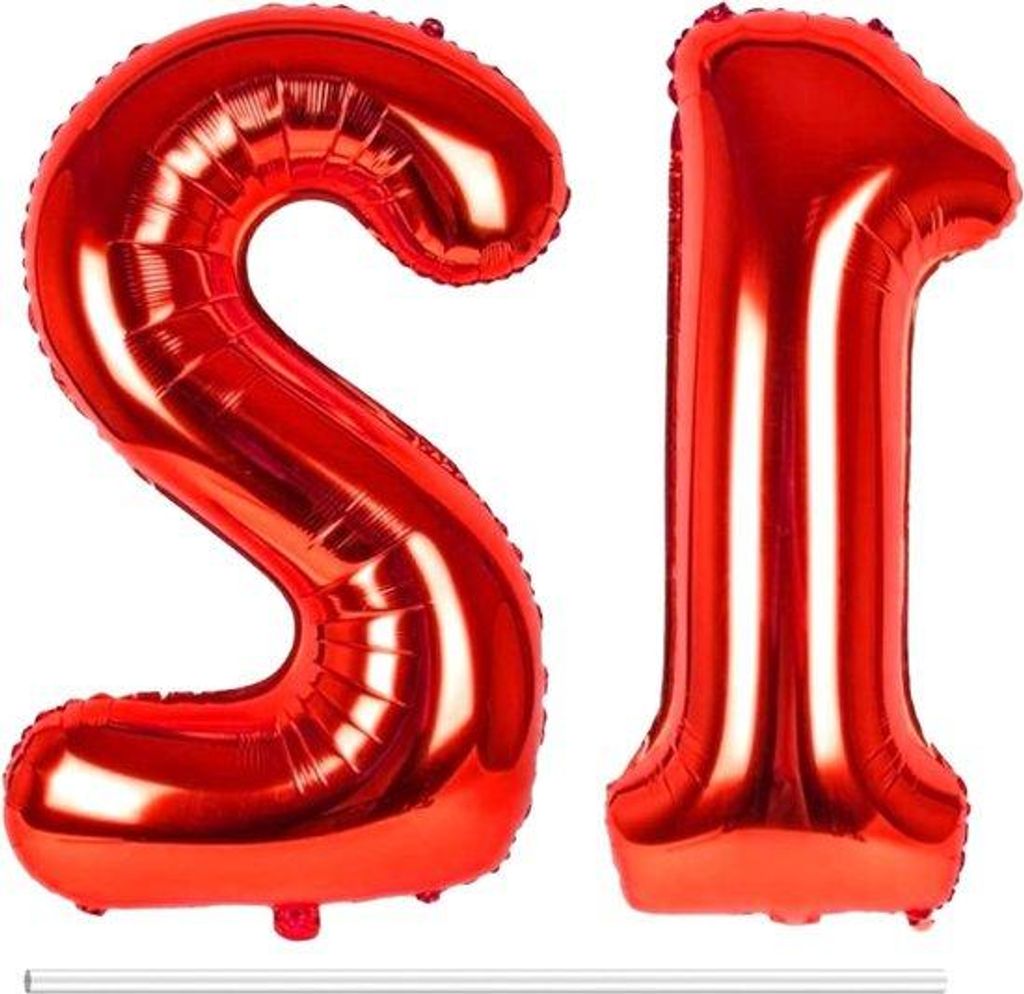 Rote XXL Folienballon Zahlen 12 Helium Dekoration