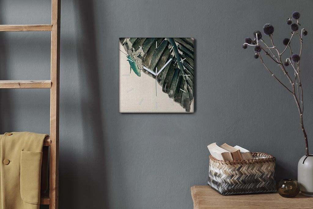 Coloray Hodiny Unikátní 30x30 cm Tiché hodiny Pro obývací pokoj a kuchyň Nástěnné hodiny Plátno Bílé ručičky hodin - Seznam asijskýc...