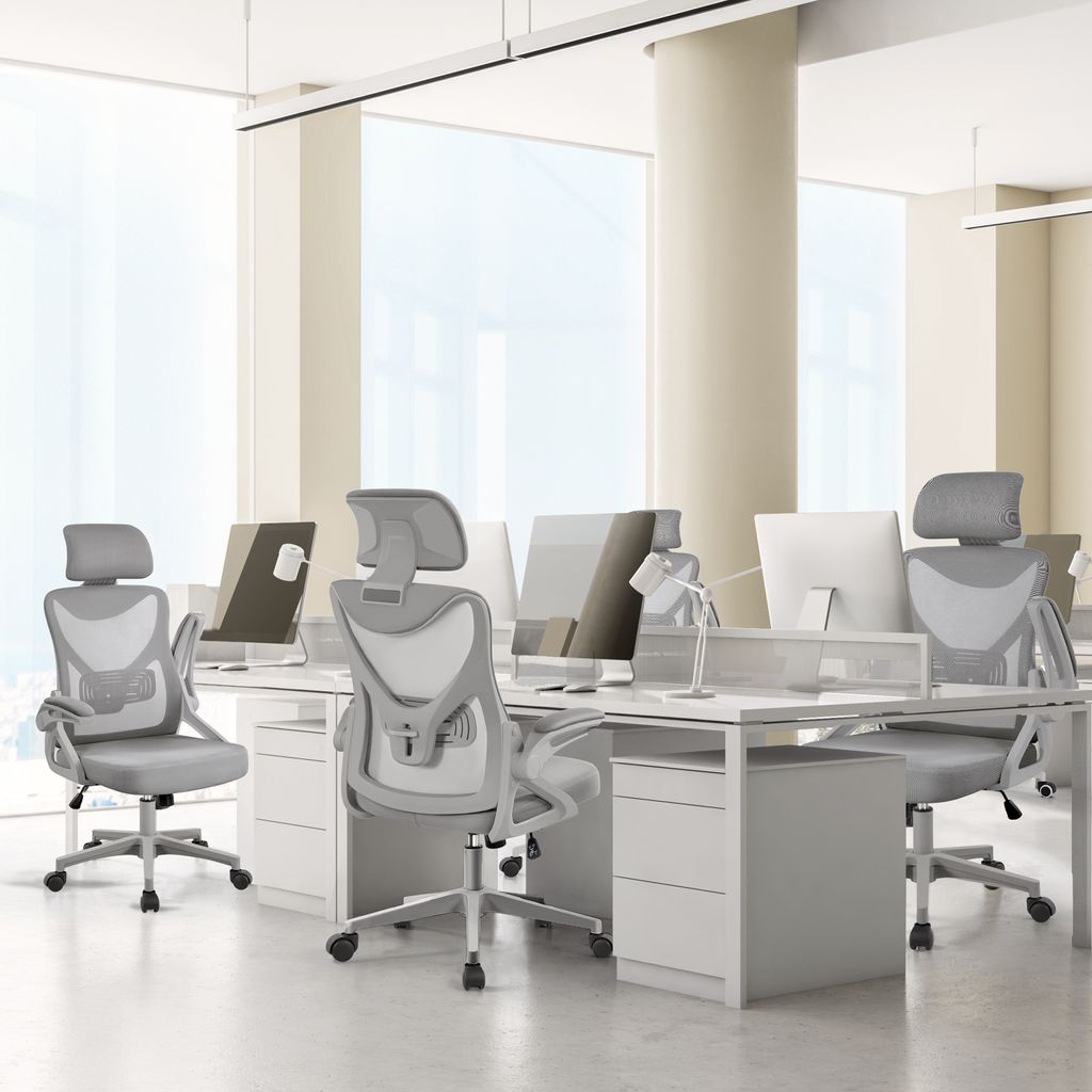 Yaheetech Bürostuhl Ergonomisch, Schreibtischstuhl mit Produktbild 3
