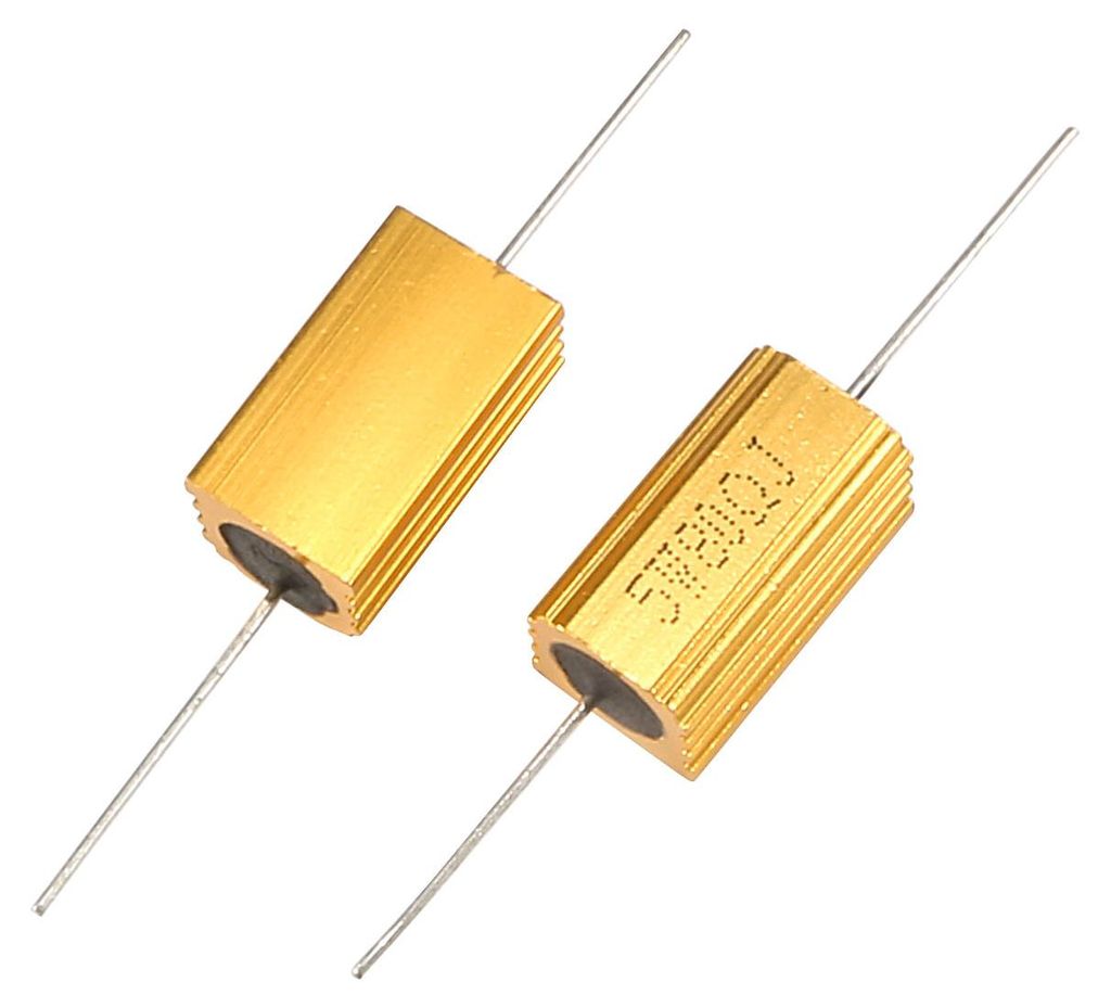 2Pcs 5W 80 Ohm Axial Gold Kš¹hlk?rper Aluminium plattiert Widerstand