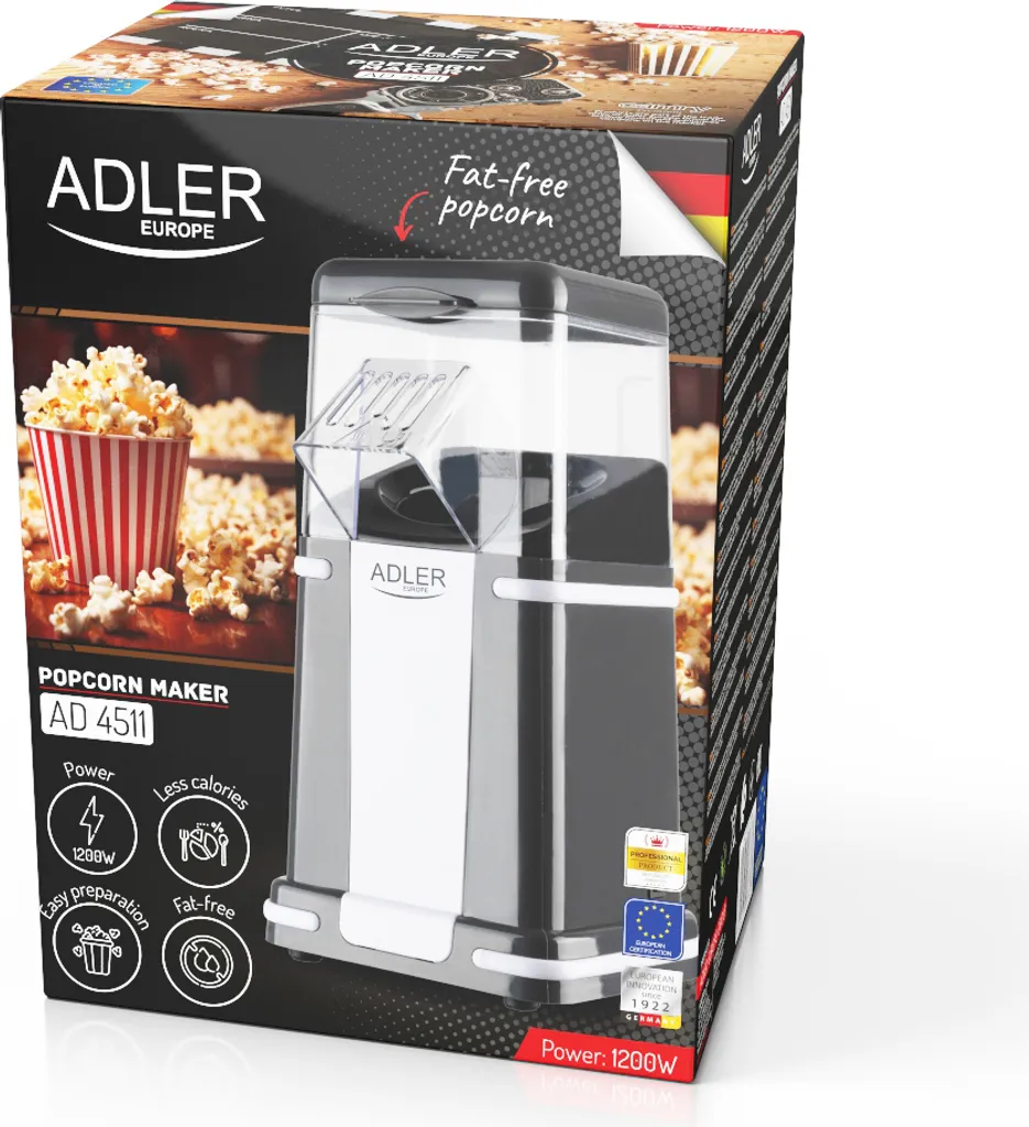 Adler AD 4511: Mai più Cinema senza Popcorn! Macchina 1200W Super - 7