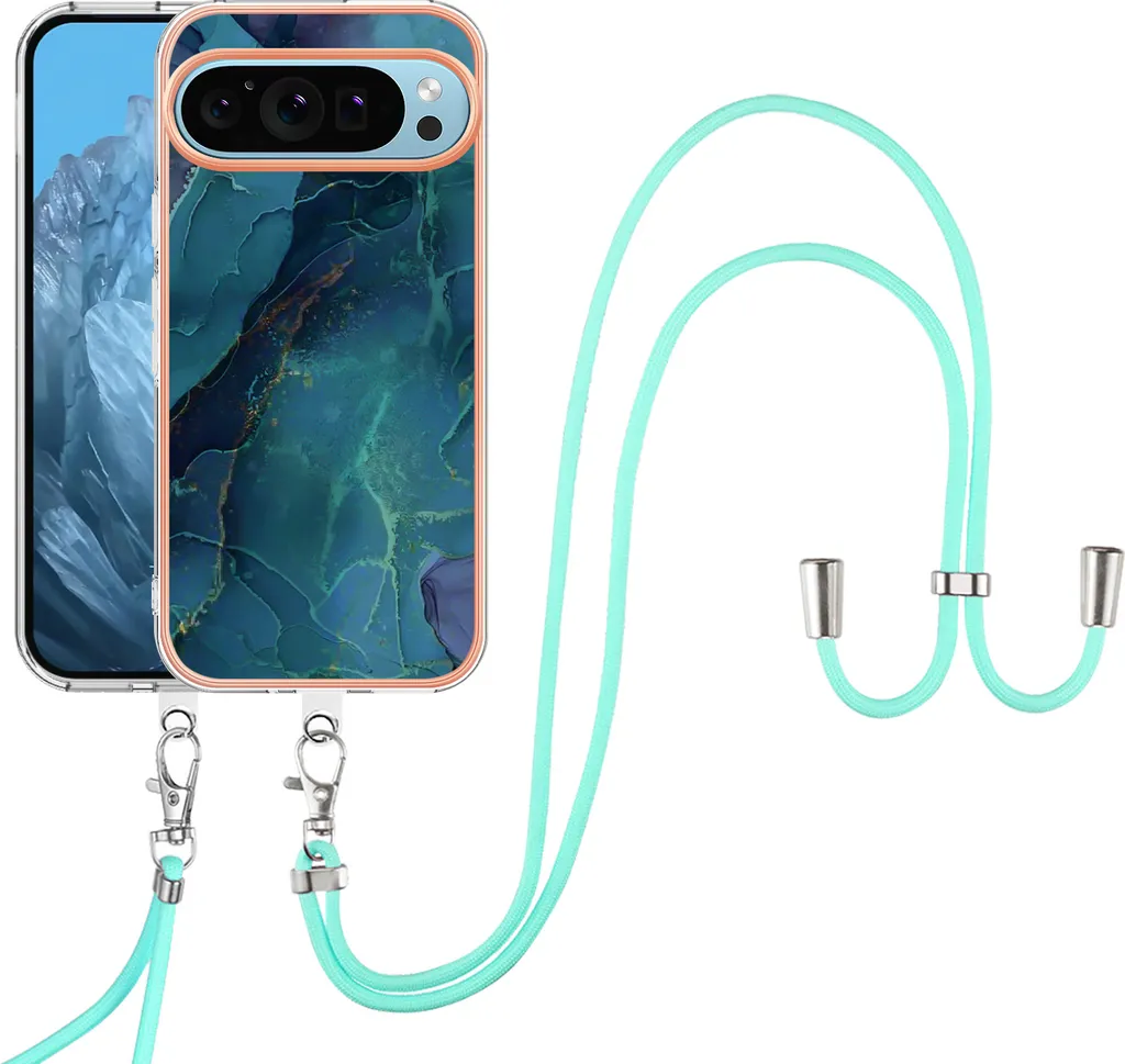 Cover Google Pixel 9 Pro XL Verde con Tracolla - Stile & Sicurezza TPU