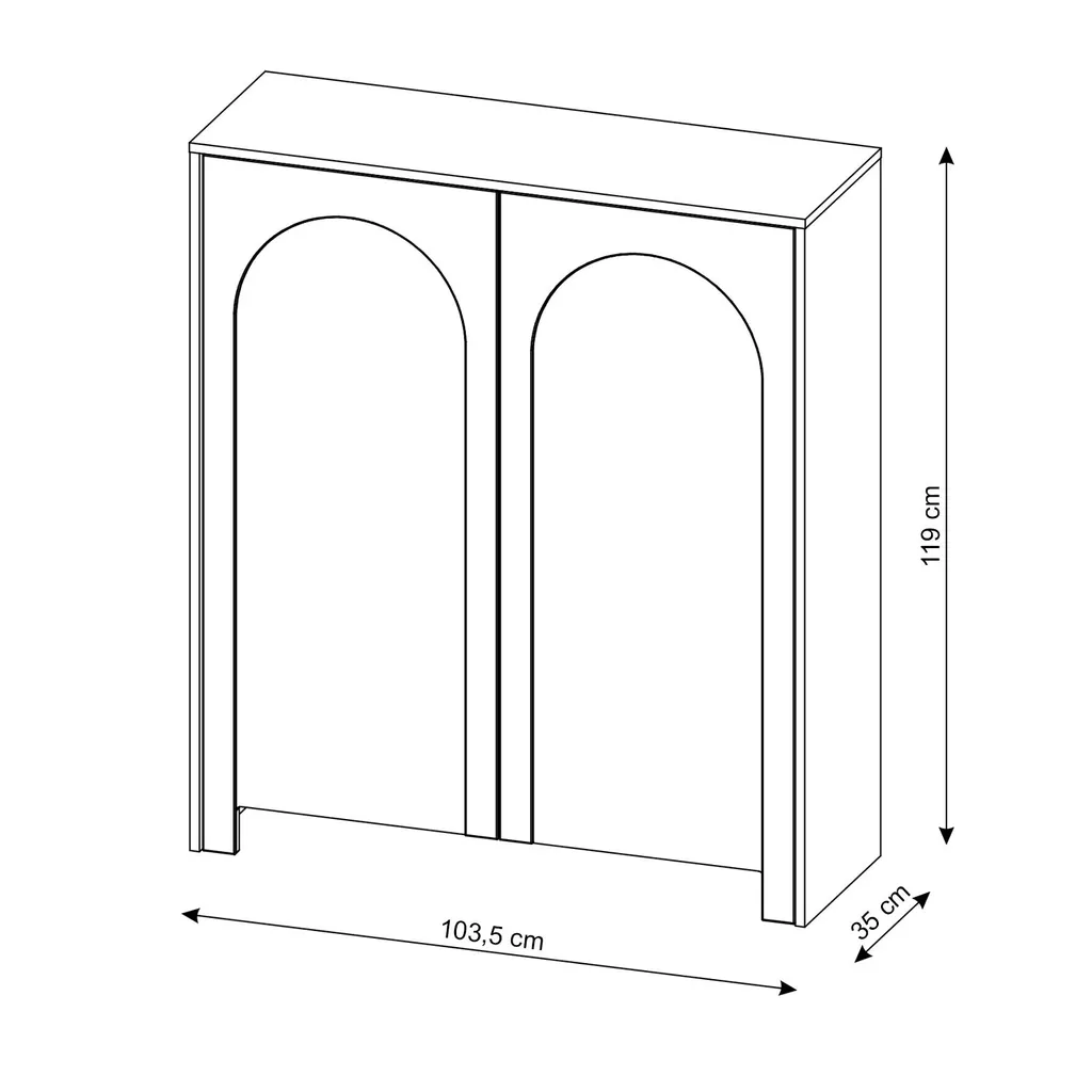 Buffet de rangement moderne 100 cm beige cachemire pour salon design