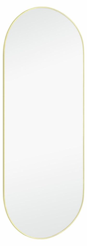 Moderner Wandspiegel JOSIE oval 30 x 70 cm goldfarbenes Produktbild 
