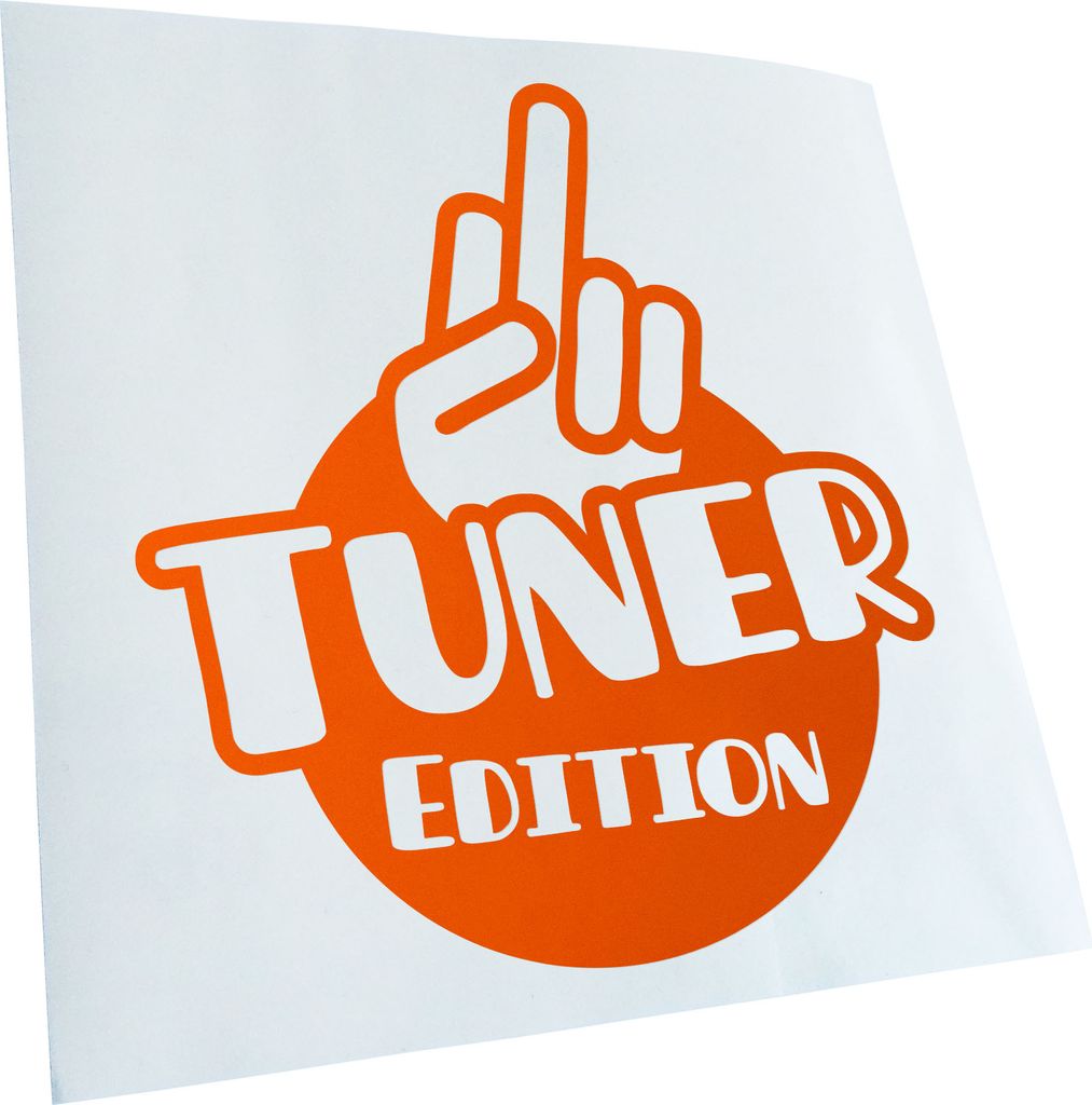 Kiwistar - Autoaufkleber - Tuner Edition - Orange - 24x22cm - Aufkleber für Auto, Laptop, Fahrrad, LKW, Motorrad mehrfarbig JDM Decal Racing