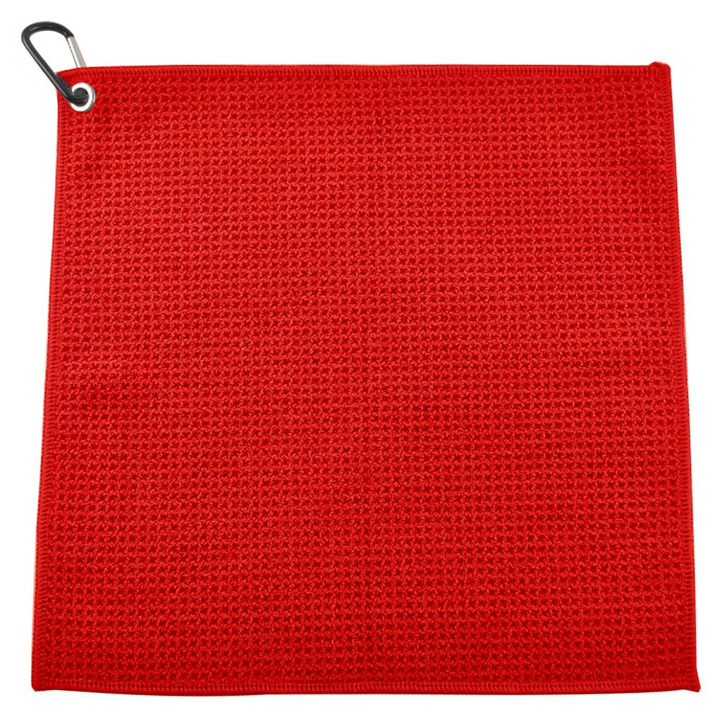 Golfhandtuch, schweißabsorbierend, perforiert, hervorragende Reinigungsleistung, fusselfrei, mit Karabinerhaken, effiziente Reinigung, schnelltroc...