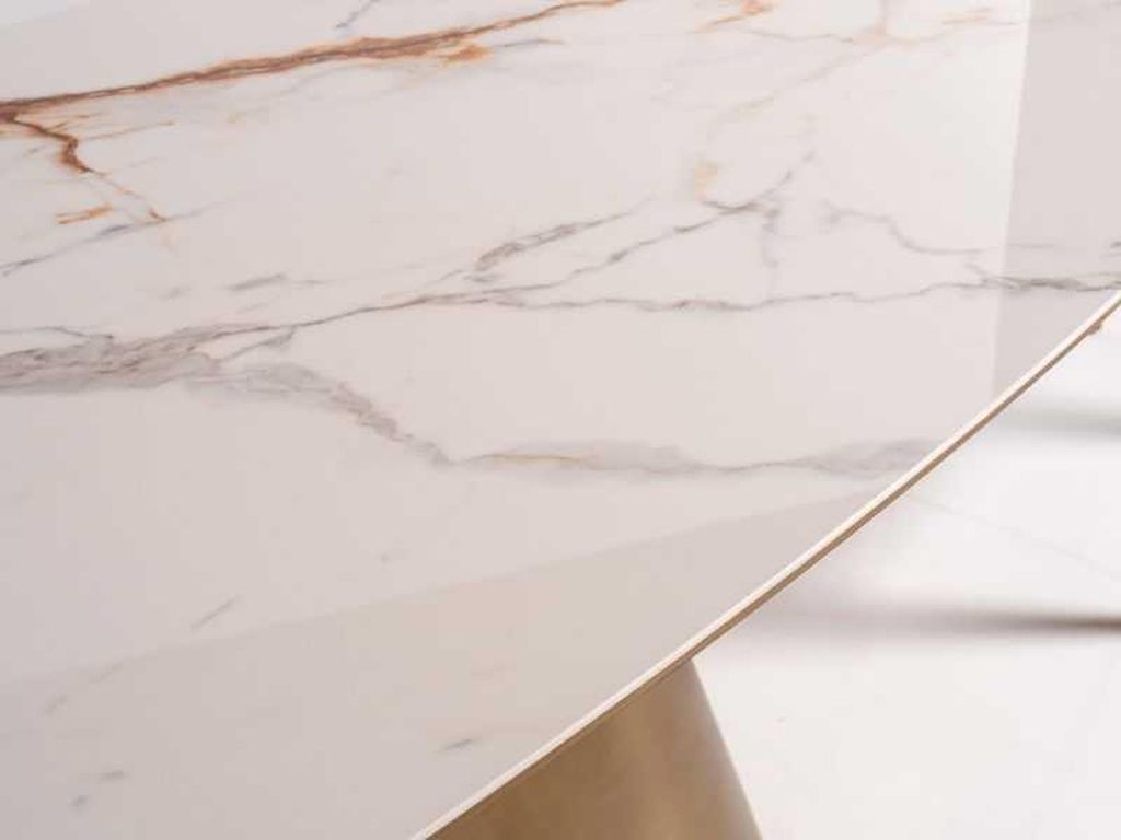Eleganter Küchentisch Stilvoller Esszimmertische Metallfuß Möbel