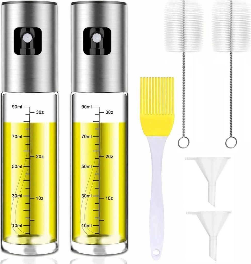 Ölsprüher für Speiseöl 2 Stücke 100 Ml Oil Sprayer Öl Sprühflasche Heißluftfritteuse Glas Ölsprühflasche Spray Bottle Zum Kochen Küche Z...