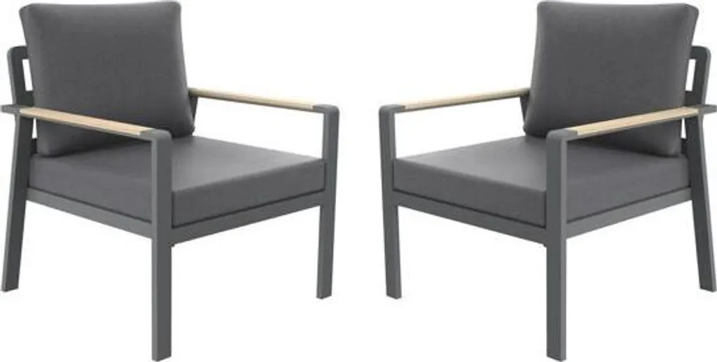 Fauteuils Sibiu Duo Aluminium ROJAPLAST 614261A-2S - Lot de 2 Chaises