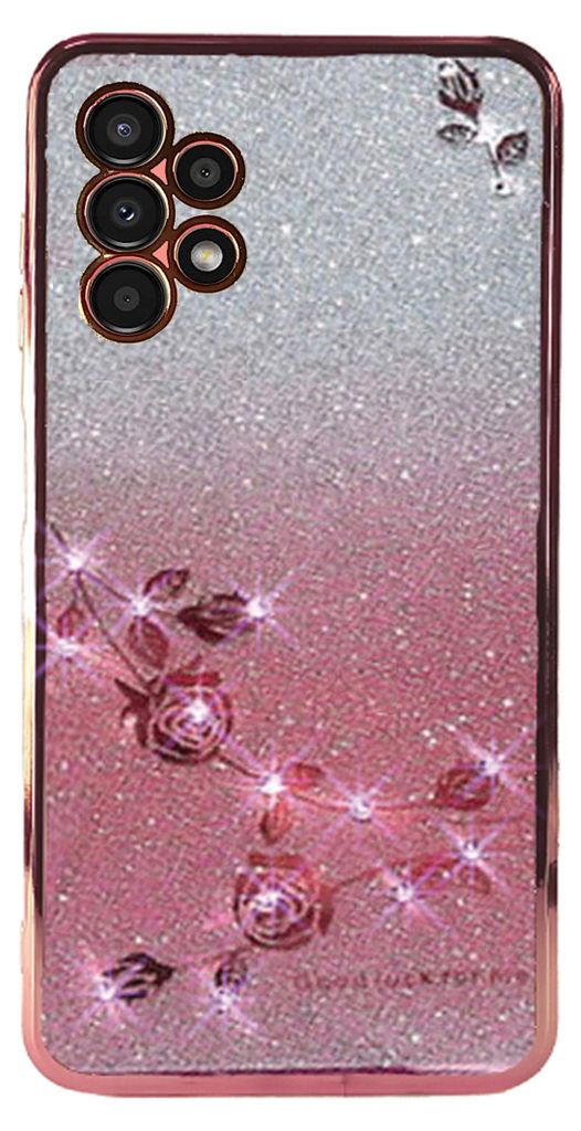 GLITZER STRASS ROSE TPU HÜLLE Silikon Case Cover Handyhülle Produktbild 