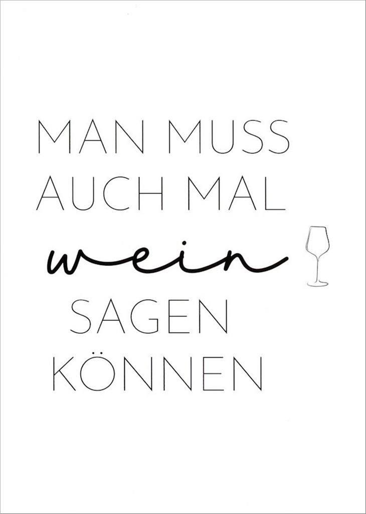 Postkarte "U. Wathling: Man muss auch mal Wein sagen können"