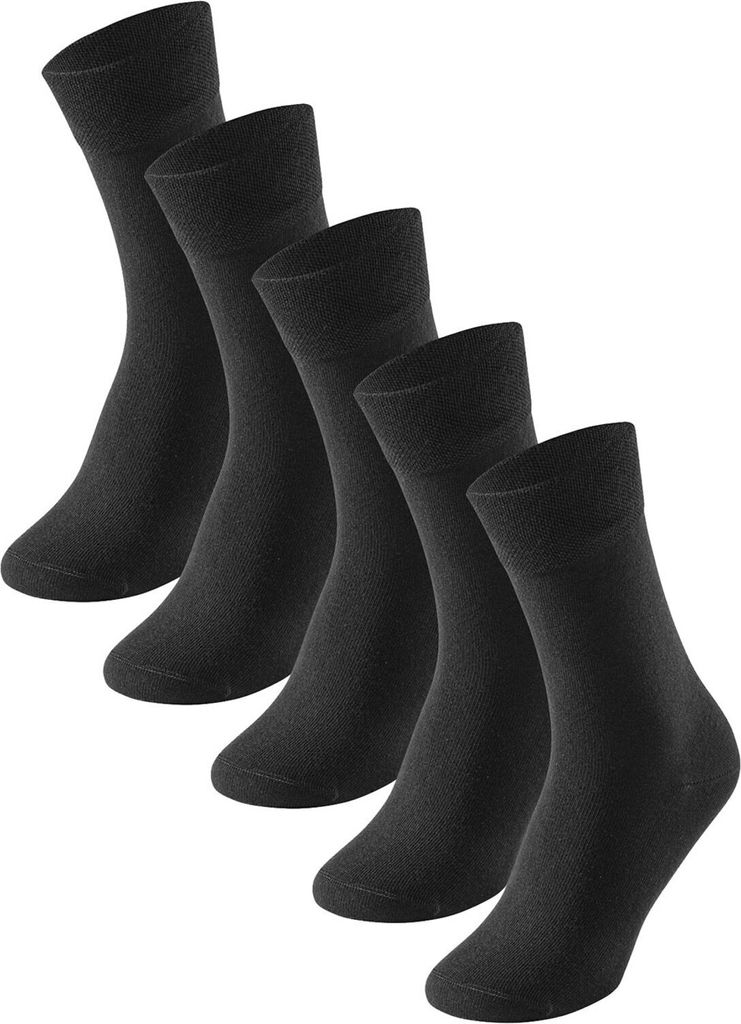 Schiesser Herren 5 Pack Herrensocken Gr. 43/46  schwarz Produktbild 