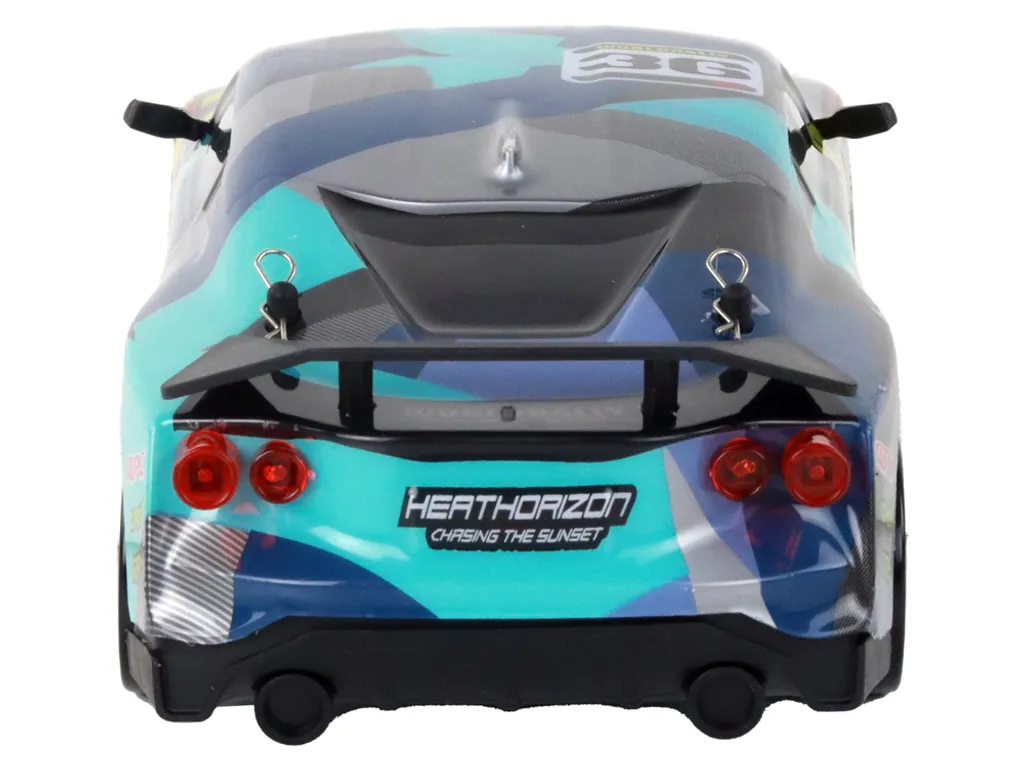 Voiture de sport télécommandée RC - Bolide de course rapide 1/16 bleu