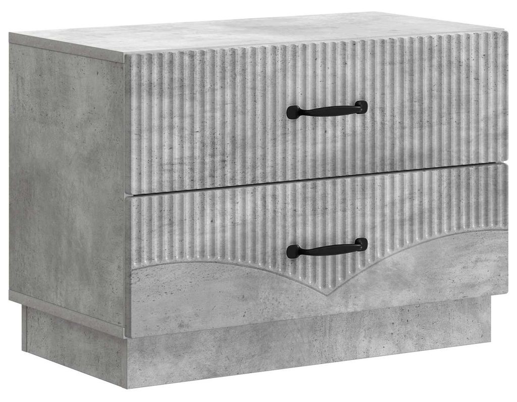 Nachttisch Betongrau 62 x 34,5 x 44,5 cm Holzwerkstoff