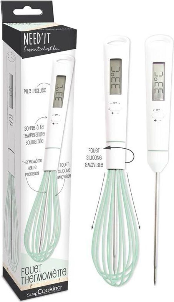 2 in 1 Schneebesen und Thermometer Produktbild 