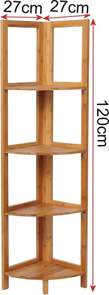 Rangement vertical gain de place en bambou orange pour petits appartements - 6