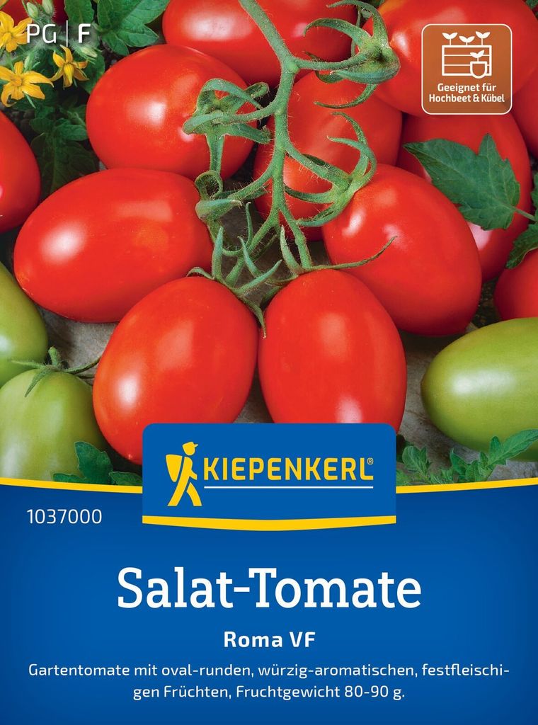Kiepenkerl Tomatensamen Roma VF Solanum lycopersicum 25 Pflanzen